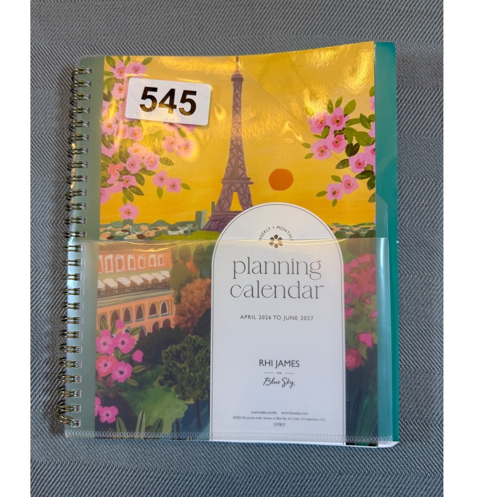 Blue Sky Rhi James 2026-2027 Planning Calendar Weekly Monthly Paris Floral NEW